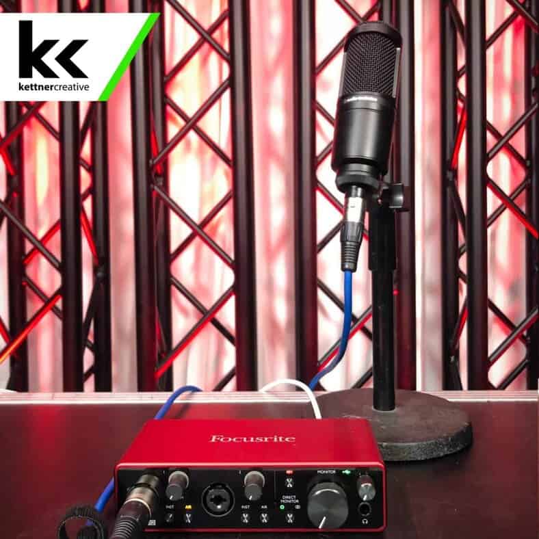 Focusrite Scarlett 2i2 & Audio Technica AT2020 Microphone